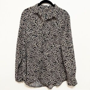 BeachLunchLounge Leopard Print Button Up Shirt Unsized ( large?)